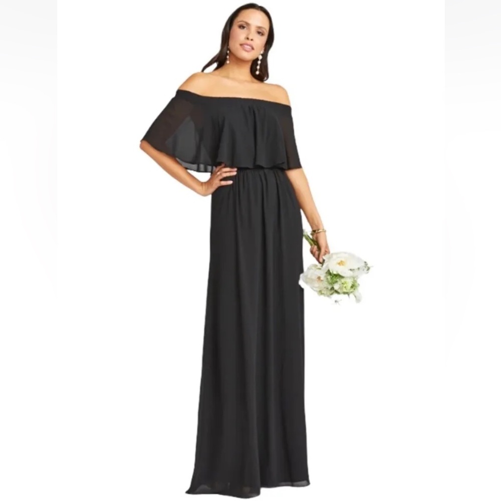 Show Me Your MuMu Hacienda Maxi Dress black Xs Ruffle top